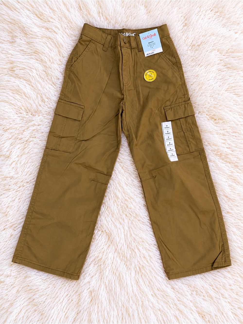 Cat & Jack Boys' Brown Cargo Pants - Durable Everyday Bottoms